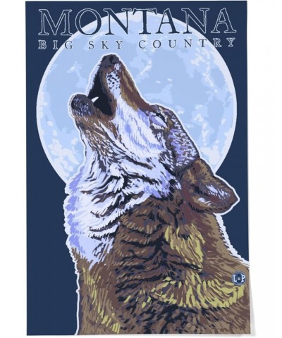 24x36 Inch Giclee Print, Montana, Big Sky Country, Howling Wolf $26.49 Totes