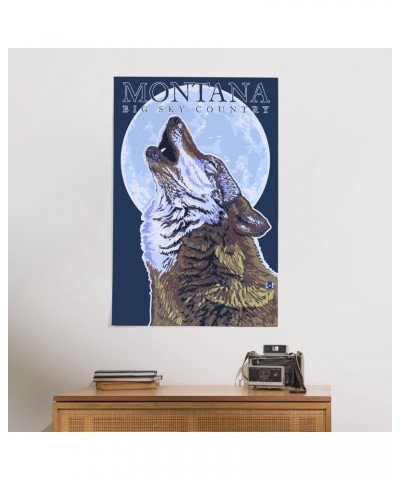 24x36 Inch Giclee Print, Montana, Big Sky Country, Howling Wolf $26.49 Totes