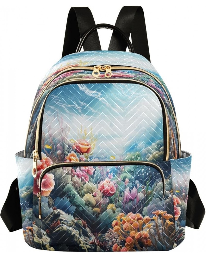 Fashion Backpack Mini Backpack Purse Casual Daily Backpack Blue Sky Colorful Flower for Travel for College Work Small $15.96 ...