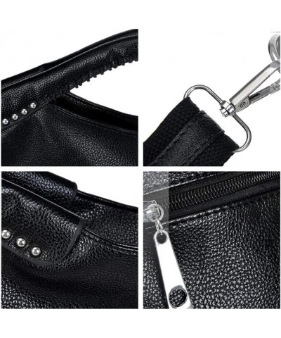 Women Top Handle Bag Bat Shape Rivet Tote Shoulder Bag for Shopping, Dating Working Black $39.07 Totes