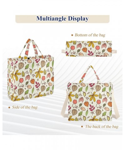 Autumn Leaves Texture Corduroy Tote Bag for Women Hobo Crossbody Bag Purse Stylish Shoulder Handbag Messenger Bags, S $12.68 ...