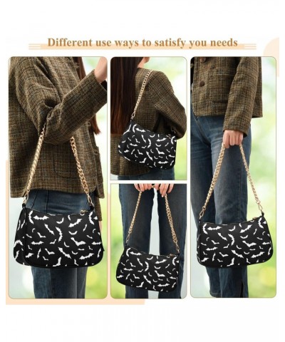 Shoulder Bags for Women, Halloween Bats Clutch Purse Chain Bag Tote Handbag $18.23 Shoulder Bags