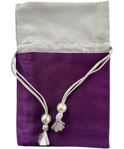 Drawstring Jewelry Pouch by Marisa D'Amico Purple + Silver -Flat Pouch $7.07 Others