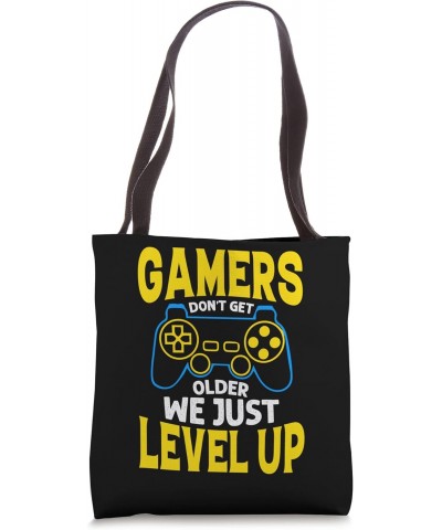 Gamers Don't get Older We Just Level Up Art Quote Design Tote Bag $18.00 Totes