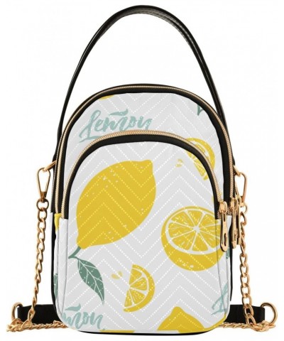 Lemons Crossbody Bag for Women Cell Phone Purse Wallet with Removable Chain Shoulder Handbag for Passport Phone Work Travel $...