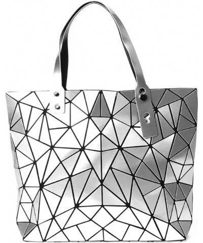 Geometric Lattice Top-handle Handbag for Women Matte Tote Purse Handbags Geometry Shoulder Bag (4-4) $11.60 Totes