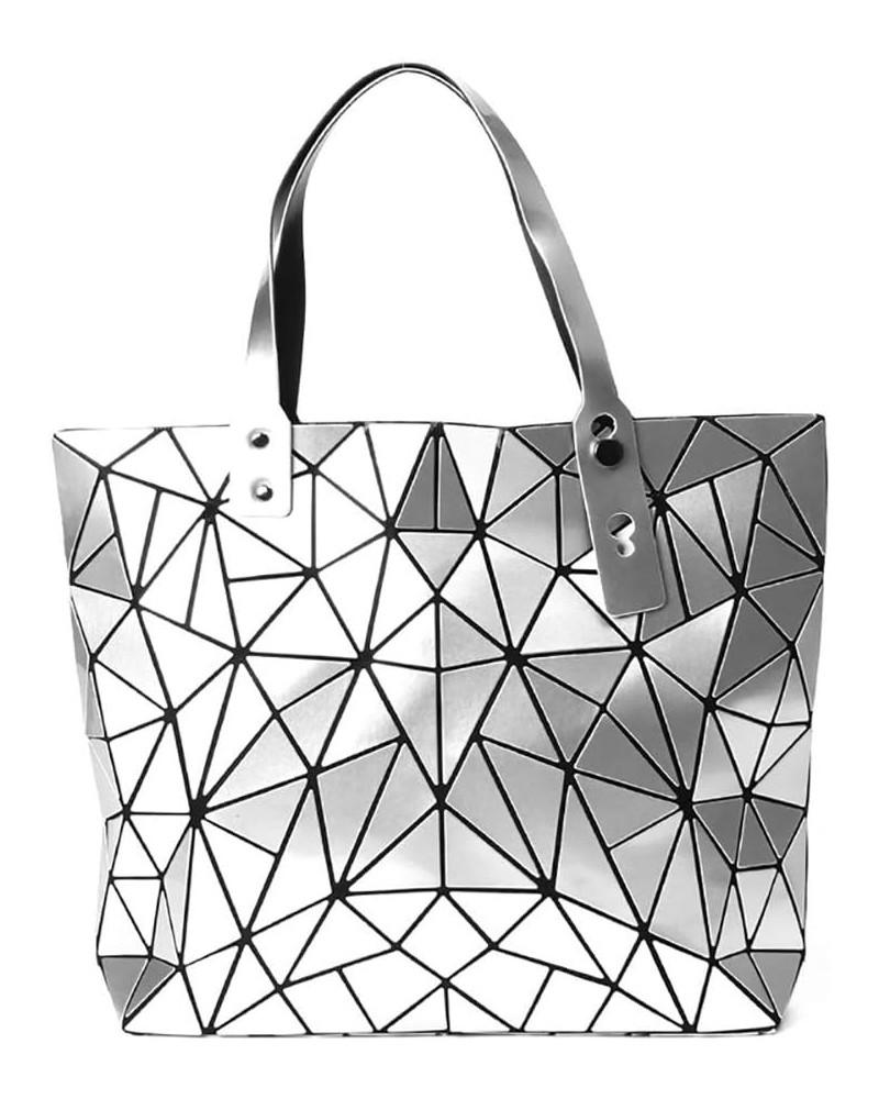 Geometric Lattice Top-handle Handbag for Women Matte Tote Purse Handbags Geometry Shoulder Bag (4-4) $11.60 Totes