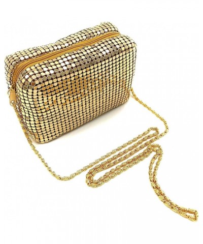 Women's X-Small Metal Mesh Evening bag Gold $11.79 Evening Bags