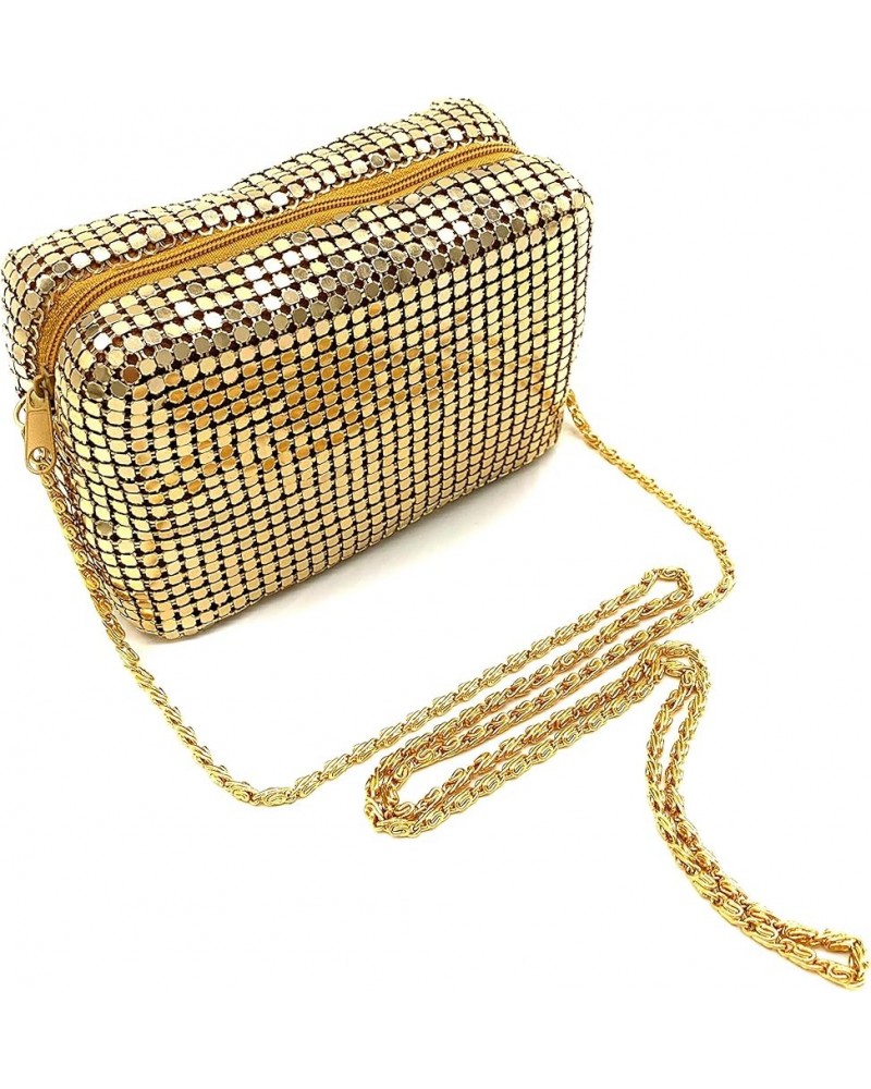 Women's X-Small Metal Mesh Evening bag Gold $11.79 Evening Bags