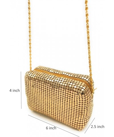 Women's X-Small Metal Mesh Evening bag Gold $11.79 Evening Bags