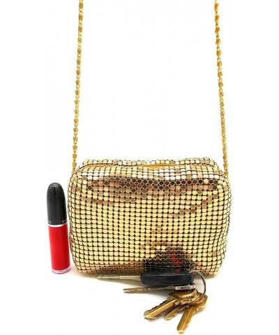 Women's X-Small Metal Mesh Evening bag Gold $11.79 Evening Bags