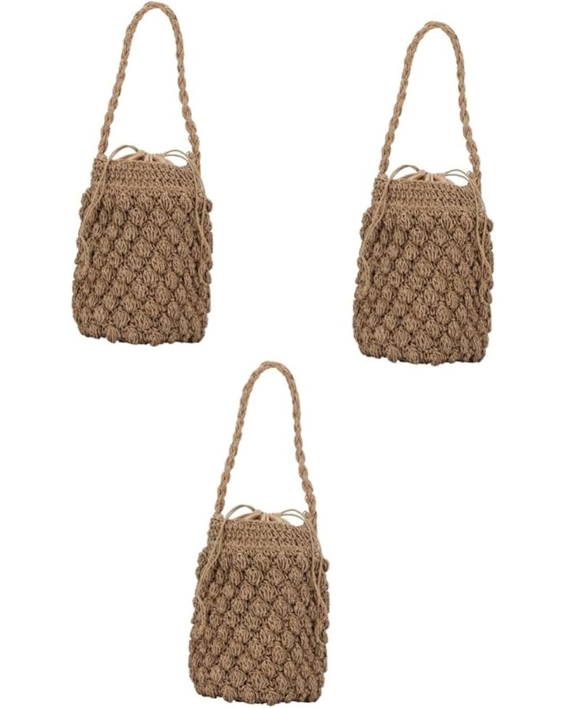 2 Pcs Woven Shoulder Bag Summer Handbags for Women Woven Crossbody Bags for Women Cross- Body Bag Woman Khakix3pcs $22.20 Sho...