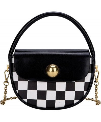 Fashion portable shoulder chain Women's bag high-grade all-matching Black $23.06 Shoulder Bags