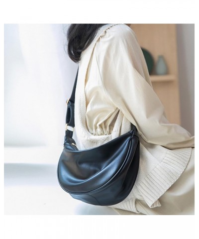 Crescent Small Crossbody Bags for Women Trendy Soft Leather Hobo Sling Shoulder Bag Purse Dumpling Bag Casual Handbag White $...