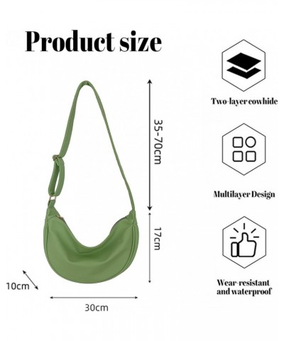 Crescent Small Crossbody Bags for Women Trendy Soft Leather Hobo Sling Shoulder Bag Purse Dumpling Bag Casual Handbag White $...