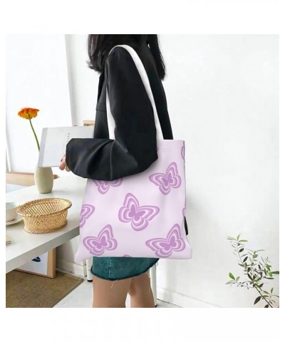 Butterfly Single Shoulder Fashion Canvas Tote Shopping Bags Handbags For Men And Women Butterfly32 $11.72 Totes