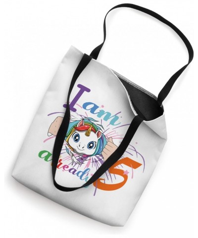 5th Birthday Cute Unicorn Party Bday Celebration Tote Bag $11.81 Totes