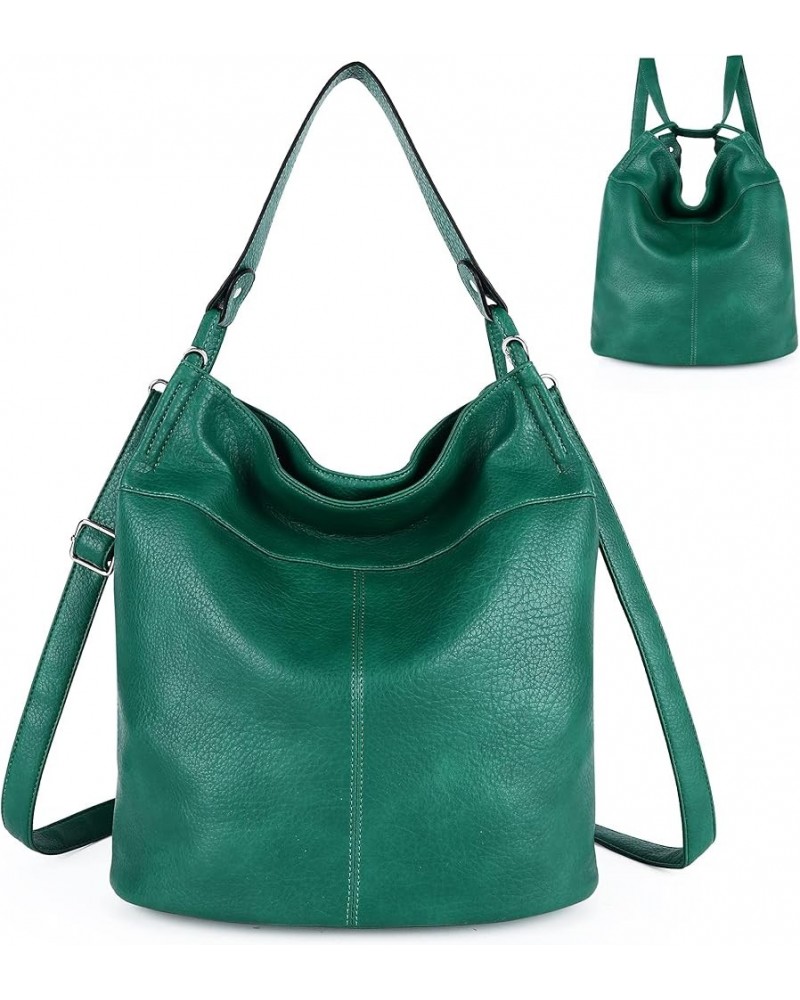 Purse for Women Convertible Backpack Purses and Handbags - Brown 42green $12.80 Hobo Bags