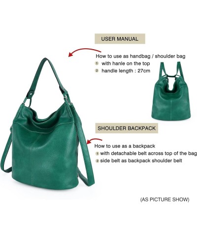 Purse for Women Convertible Backpack Purses and Handbags - Brown 42green $12.80 Hobo Bags