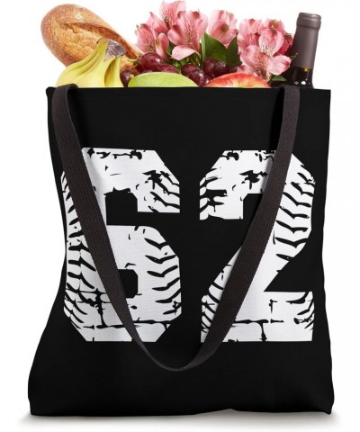 Number 62 Softball Baseball Jersey Grunge Lucky Number Tote Bag $12.90 Totes