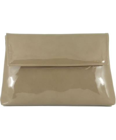 Womens Charming Clutch Purse Shoulder Cross-body Bag Patent Taupe $24.95 Clutches