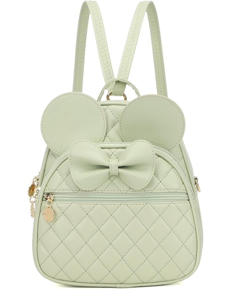 Girls Bowknot Polka Dot Cute Mini Backpack Small Daypacks Convertible Shoulder Bag Purse for Women Dx-light Green $11.89 Back...