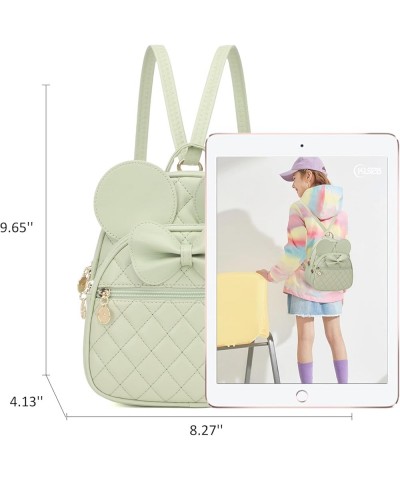 Girls Bowknot Polka Dot Cute Mini Backpack Small Daypacks Convertible Shoulder Bag Purse for Women Dx-light Green $11.89 Back...