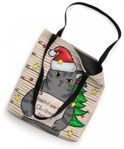 Serial Killer Cat For Crazy Cat Lady Funny Christmas Cat Tote Bag $15.58 Totes