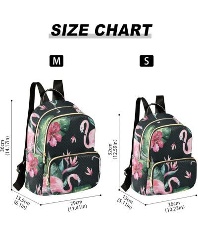 Tropical Floral Flamingo Backpack Purse for Women Small Mini Women's Fashion Backpack Handbag Back Pack Lady Purse,M Medium $...