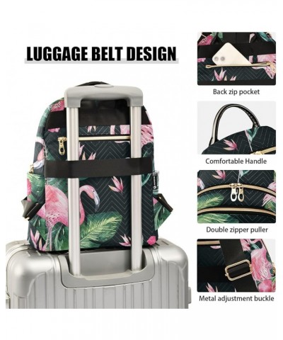 Tropical Floral Flamingo Backpack Purse for Women Small Mini Women's Fashion Backpack Handbag Back Pack Lady Purse,M Medium $...