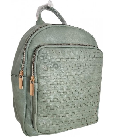 Woven Vegan Leather Backpack LeMiel Purse (Honey Yellow) Mint $20.50 Backpacks