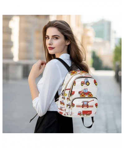 Women Backpack Tractor Red Baler Anti-Theft Travel Backpack with Luggage Belt Lightweight Handbag Lady Purse Roomy Double Zip...