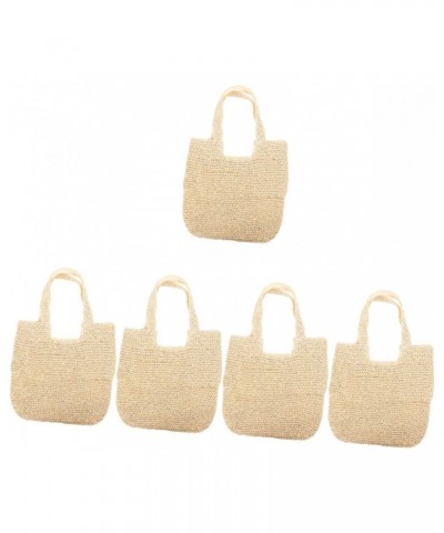 5pcs Straw Bag Straw Handbags for Women 2023 Shopping Bag Summer Beach Handbag Summer Beach Pouches Beach Bags Women's Purse ...