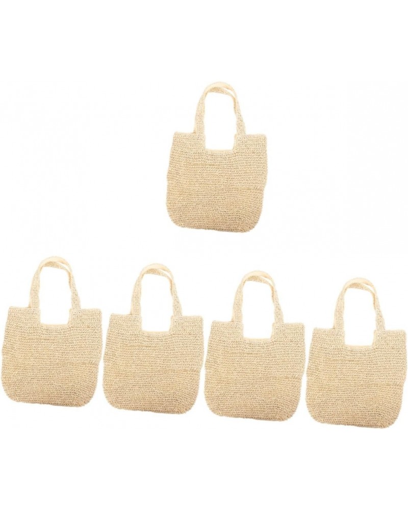 5pcs Straw Bag Straw Handbags for Women 2023 Shopping Bag Summer Beach Handbag Summer Beach Pouches Beach Bags Women's Purse ...