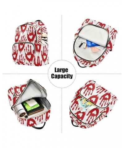 Halloween Spooky Print Women's Backpack Wallet Casual Small Backpack Fashion Women's Travel Bag School Backpack Color014 Smal...