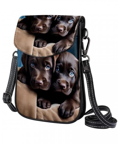 Crossbody Bags for Women,Crossbody Bag Men,Small Sling Bag,Black and Gray Puppies,Crossbody Purse $15.51 Crossbody Bags