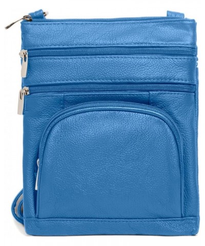 Crossbody Bag for Women, Genuine Leather Multi-Pocket Purse with Adjustable Strap, RFID Protection, Built-In Wallet Blue $13....