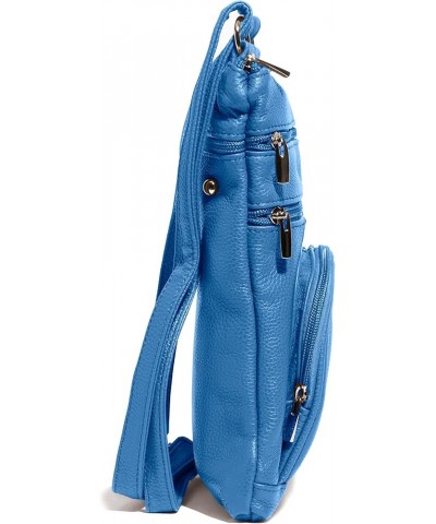 Crossbody Bag for Women, Genuine Leather Multi-Pocket Purse with Adjustable Strap, RFID Protection, Built-In Wallet Blue $13....