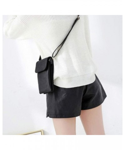 Women's Multi Compartment Single Shoulder Crossbody Frosting Bag Shoulder Bag (Black, One Size) $8.65 Shoulder Bags