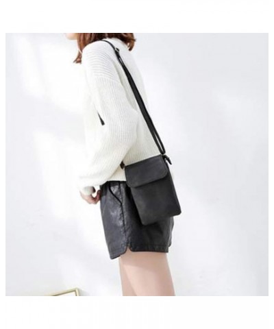 Women's Multi Compartment Single Shoulder Crossbody Frosting Bag Shoulder Bag (Black, One Size) $8.65 Shoulder Bags