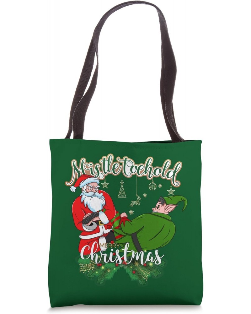 BJJ Jiu Jitsu - Santa Claus do Toe hold submission on Elf Tote Bag $15.63 Totes