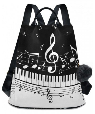 Piano Keys and Notes Backpack Purse for Women Fashion Ladies Shoulder Bags Large Travel Bag $20.39 Backpacks