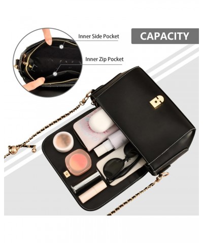 Dragonfly Mini Crossbody Bags Women Fall Black Handbag with Adjustable Strap Side Bag $16.80 Crossbody Bags