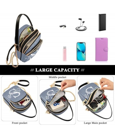 Custom Light Pink Crossbody Bags for Women Travel Crossbody Bags Phone Bags Wallet with Chain Strap 17 $9.24 Crossbody Bags