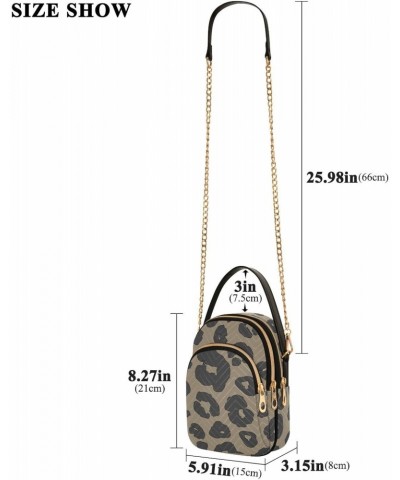 Joko lvery Brown Leopard Cross Body Purse Shoulder Bag Crossbody Bags Chain Handbag for Women Gifts Work $10.34 Crossbody Bags