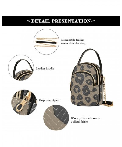 Joko lvery Brown Leopard Cross Body Purse Shoulder Bag Crossbody Bags Chain Handbag for Women Gifts Work $10.34 Crossbody Bags