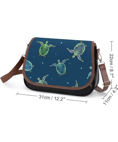 Aquarium Scene with Axolotl & Sea Weed Women Leather Expandable Travel Crossbody Adjustable Strap Style-2 $19.35 Crossbody Bags