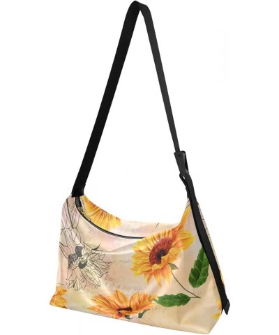 Womens Shoulder Tote Bag Rich Green Fruit Garden Tree Sling Crossbody Bags Unisex Waterproof Sling Purse Sunflower Retro Styl...