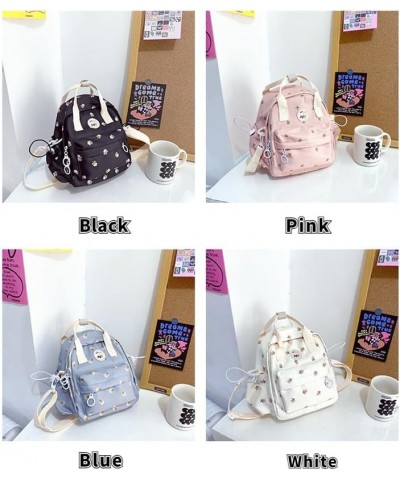 2024 Kawaii Floral Mini Backpack Y2k Aesthetic Cute Lightweight Bag (Blue) Blue $12.63 Backpacks