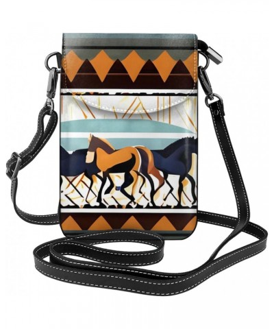 women Small Cell Phone Purse Horse Stripes Pattern pattern : Multifunction,Soft, durable,Convenient for daily use and travel ...